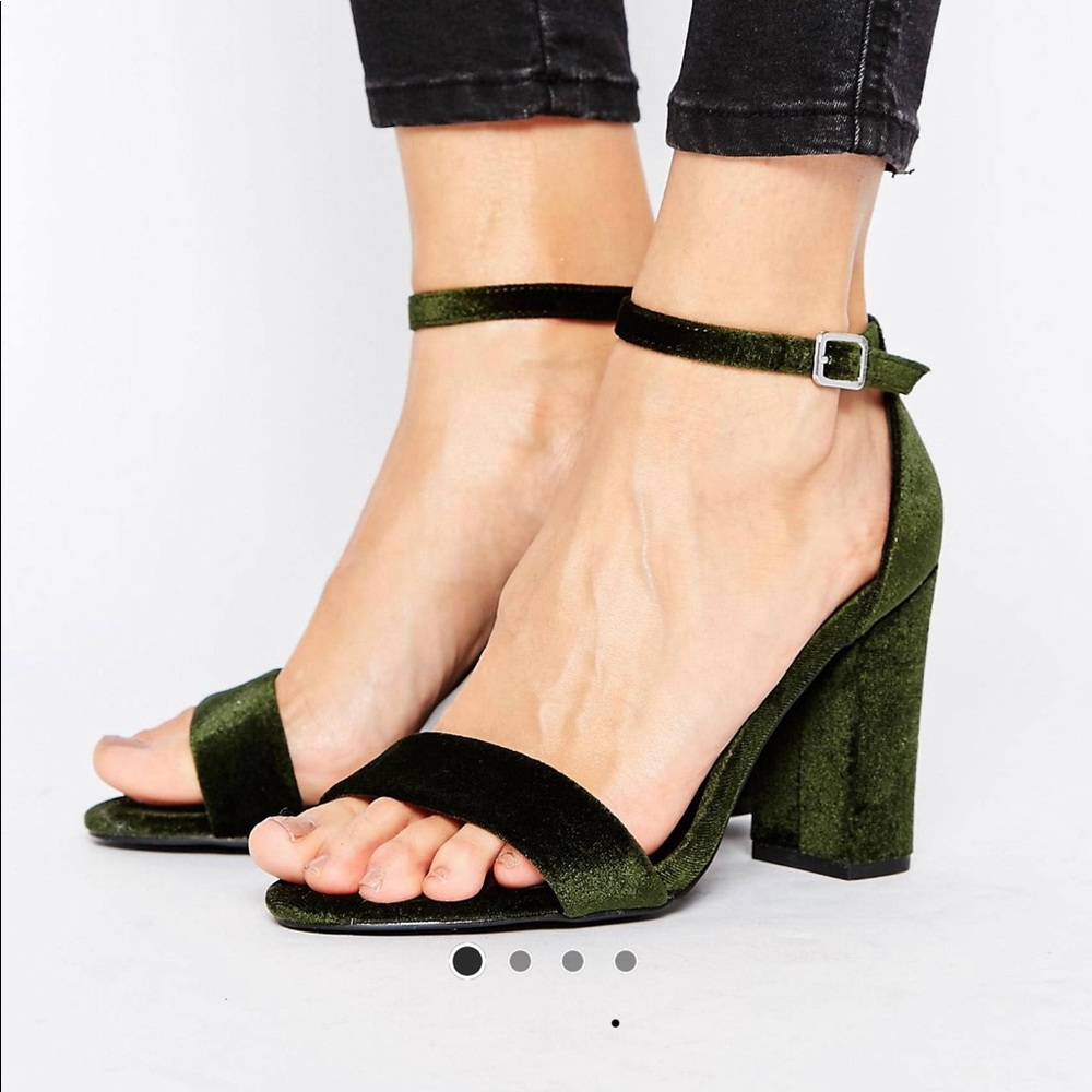 ASOS Barely There Velvet Heels